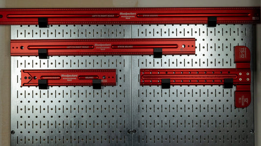 Red Tool wall has been established! Everything has a home.  @woodpeckers_tools